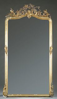Regence style gilt wood hall mirror. 19th century.