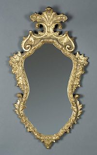 Louis XV style gilt wood mirror.