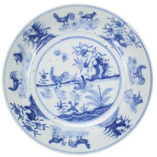 Chinese Blue and White Shallow Bowl