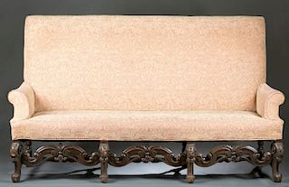Louis XIV style sofa with floral upholstery