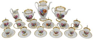 (28) Meissen Floral Tea Set
