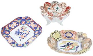 (3) Japanese Imari Porcelain Serving Set