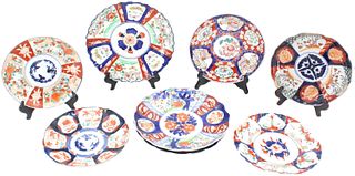 Early 20C Group of 8 Imari Chargers 1 As Is
