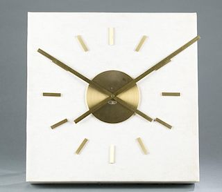 George Nelson Mid century built in wall clock.