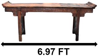 Large Antique Hand Carved Chinese Altar Table