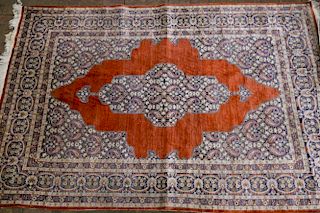 Turkish silk rug.