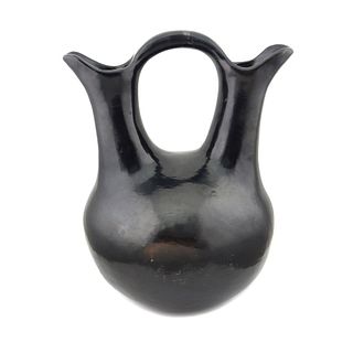 Santa Clara Black Wedding Vase c. 1910-20s, 12.25" x 11" x 8" (P92336-0821-010)