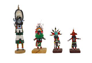 NO RESERVE - Group of 4 Hopi Miniature Kachinas c. 1960-70s (K1675)
