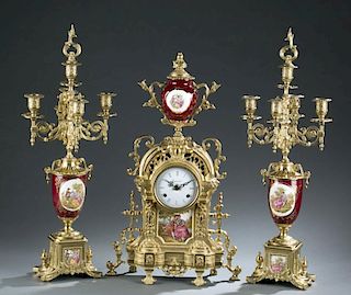 Imperial French style garniture set, 20th c.