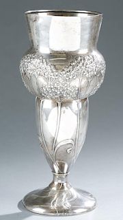 Art Nouveau silver vase. Meyen & Co.