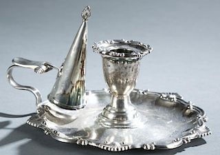 English Sterling candlestick . Early 20th.