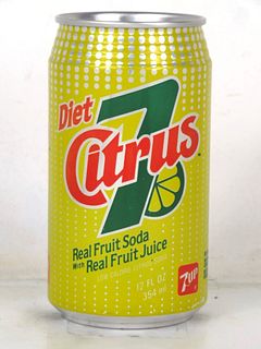 1986 Citrus 7 Diet (Test can by 7Up) 12oz Can Indianapolis Indiana