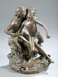 Raoul Larche, "La Source et la Ruisseau", bronze.