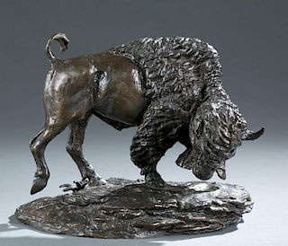 Jay Contway Buffalo bronze sculpture.