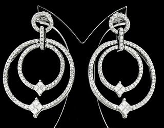 18kt White Gold 2.1 ctw Diamond Earrings