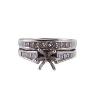 14k Gold Diamond Engagement Bridal Ring Set