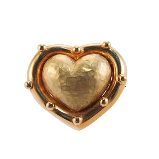 Tiffany & Co Picasso 18k Gold Heart Pendant Brooch 