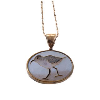 Sandpiper L. Liban Gold Seagull Pendant Necklace