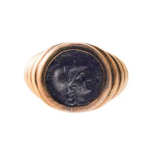 Bvlgari Bulgari Monete Ancient Roman Coin 18k Gold Ring