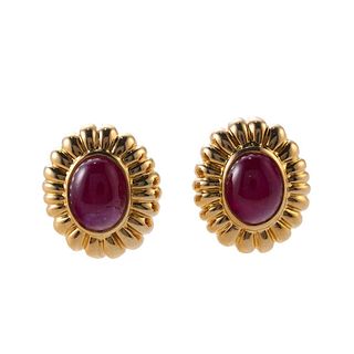 Tiffany & Co Ruby 18k Gold Earrings
