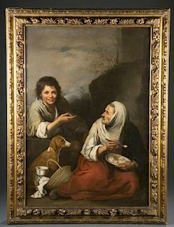 After Bartolome Murillo, Urchin mocking old woman.