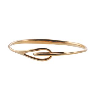 Tiffany & Co 18k Gold Interlocked Bangle Bracelet