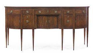 An American Mahogany Sideboard, Height 39 x width 78 1/4 x depth 22 5/8 inches.