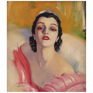 ARMANDO DRECHSLER, Mujer fatal, ca. 1930, Firmado, Óleo sobre tela, 59 x 51 cm