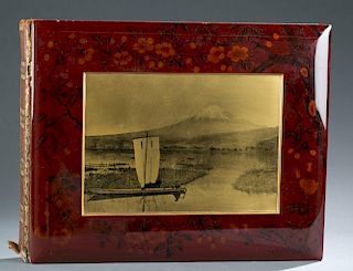 Japanese photo portfolio, with lacquer cover.