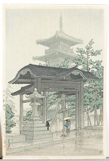 Modern Japanese woodblock print, Hasui Kawase.