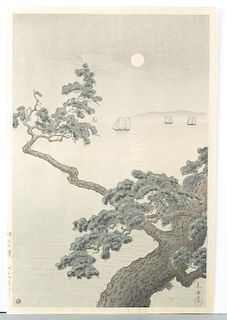 Modern Japanese woodblock print, Koitsu Tsuchiya.