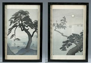 2 Japanese woodblock prints, Shiro & Koitsu.