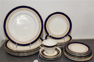 A Royal Worcester Porcelain Dinner Service for Twelve