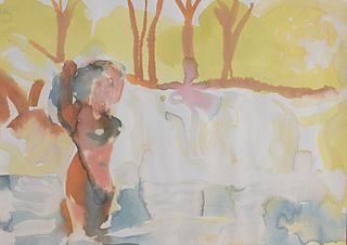 Romare Howard Bearden (1911 - 1988) Watercolor