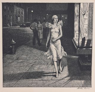 Martin Lewis (1881 - 1962) "Night in New York"