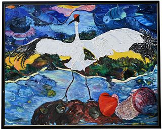 Marcia Grostein (B. 1949) "Birds into the Night"