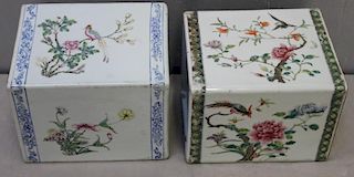 2 Antique Chinese Enamel Decorated Porcelain