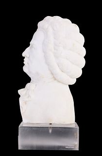 18th C. Italian Carrara Marble Sculpture of Bach