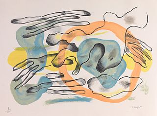 Fernand Leger "Les Muages" Color Lithograph