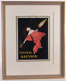 Original Vintage Cognac Sauvion Poster by Stall