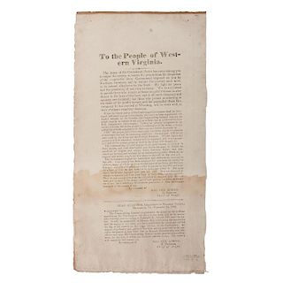 Confederate Broadside Issued by CSA General Loring, To the People of Western Virginia, 1862