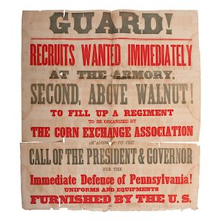 Corn Exchange Regiment, 118th Pennsylvania Volunteers, Recruitment Broadside