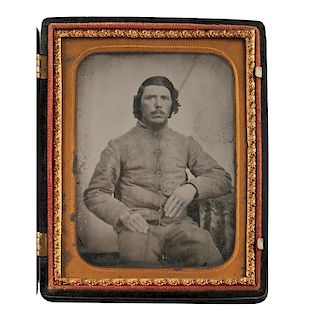 Confederate, 42nd Georgia Infantry Group Incl. Photographs of Brothers B.F. & T.G. Moore, One DOW,  Plus 1861 Journal