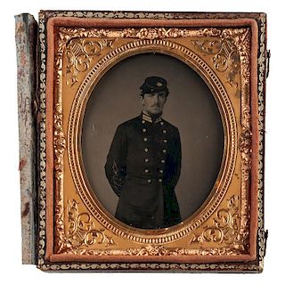 Sixth Plate Tintype of a Louisiana Officer
