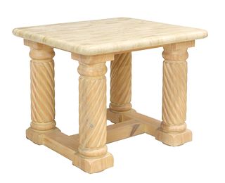 CONTEMPORARY TESSELLATED STONE SIDE TABLE