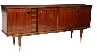 FRENCH MODERN LACQUERED MAHOGANY SIDEBOARD
