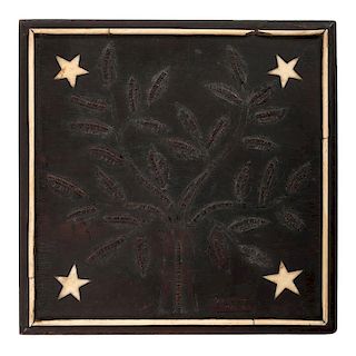 Private A.H. Barber, 2nd Wisconsin Infantry, Folk Art Carved and Inlaid Civil War Battle Record
