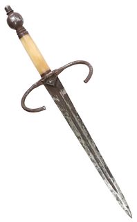 GERMAN PARRYING DAGGER, 17TH/ 18TH C.