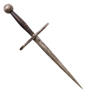 GERMAN PARRYING DAGGER WITH SIX SIDED BLADE