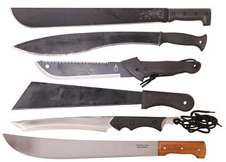 (6) FIXED BLADE KNIVES GERBER, TRAMONTINA, MORE